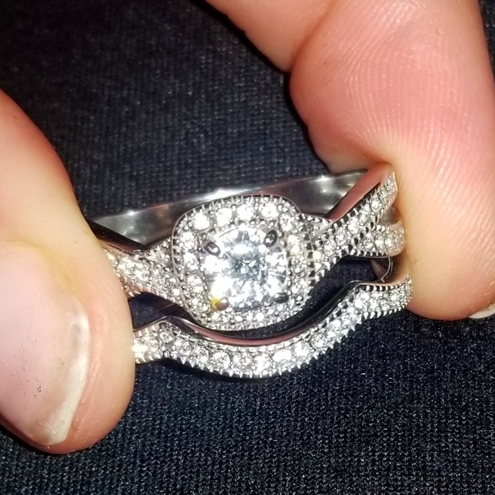 FlameReflection Stainless Steel Ring Set, Size 9